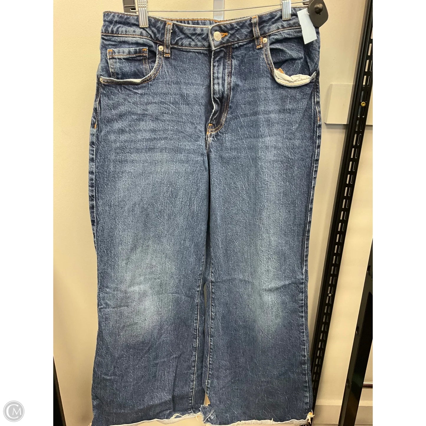 Jeans Wide Leg By Forever 21 In Blue Denim, Size: 10