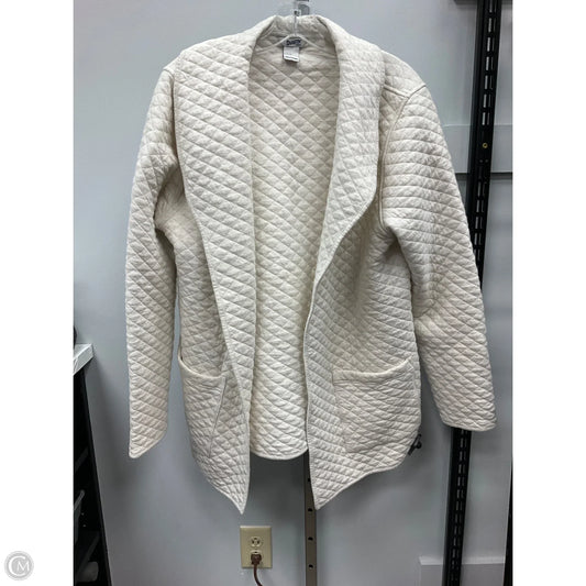 Sweater Cardigan By Duluth Trading In Cream, Size: L