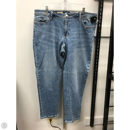 Jeans Straight By Pilcro In Blue Denim, Size: 16