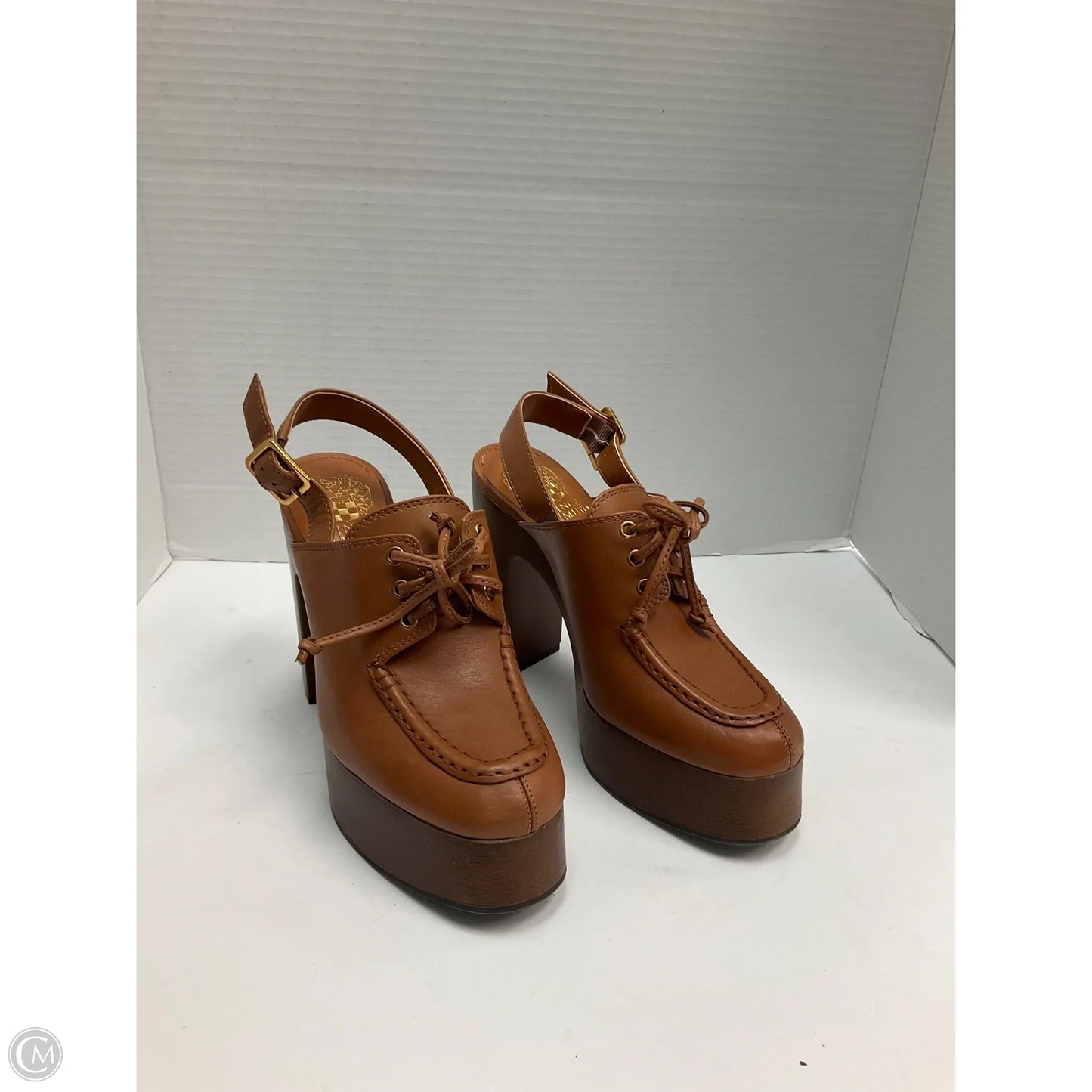 Shoes Heels Platform By Vince Camuto In Tan, Size: 6