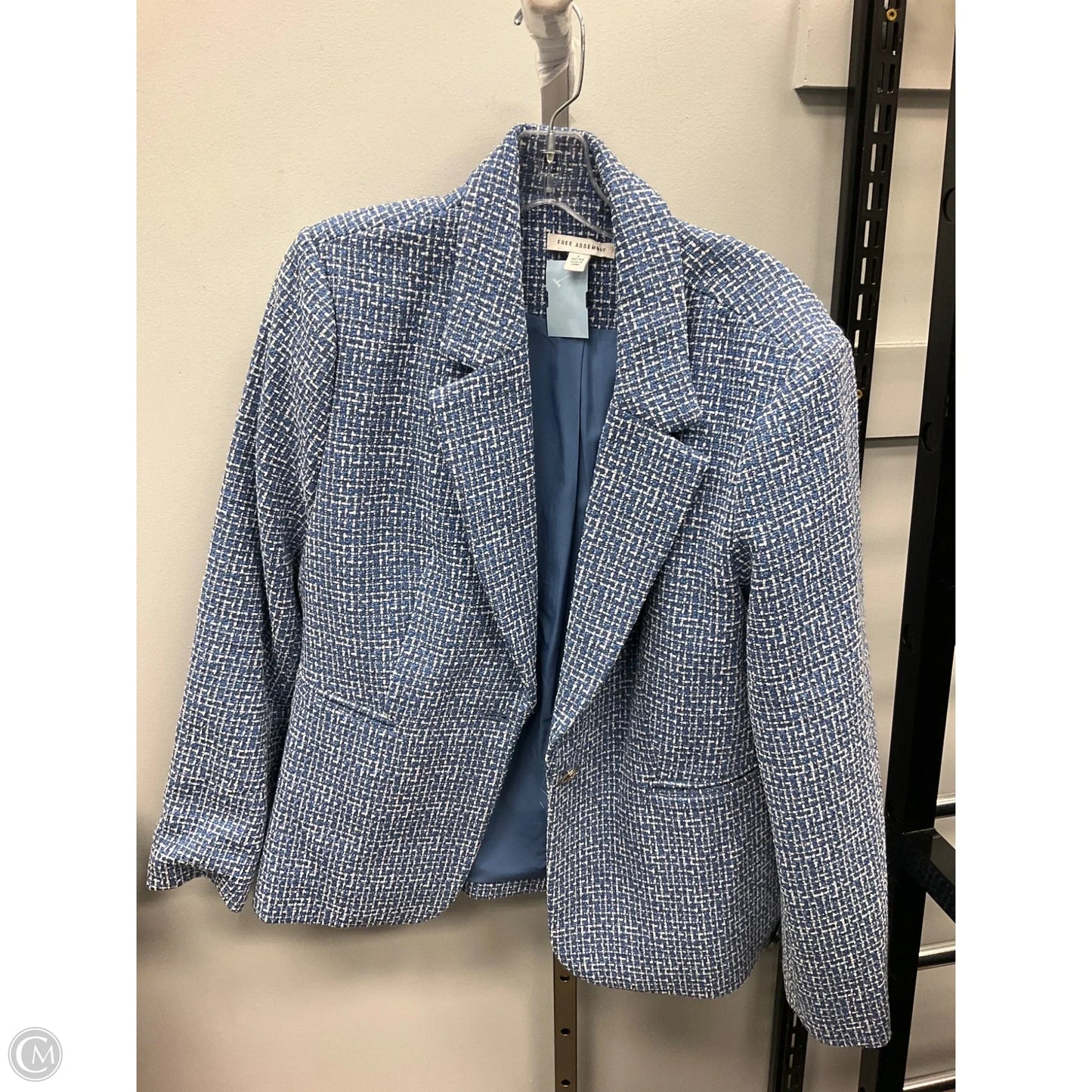 Blazer By Free Assembly In Blue & White, Size: L