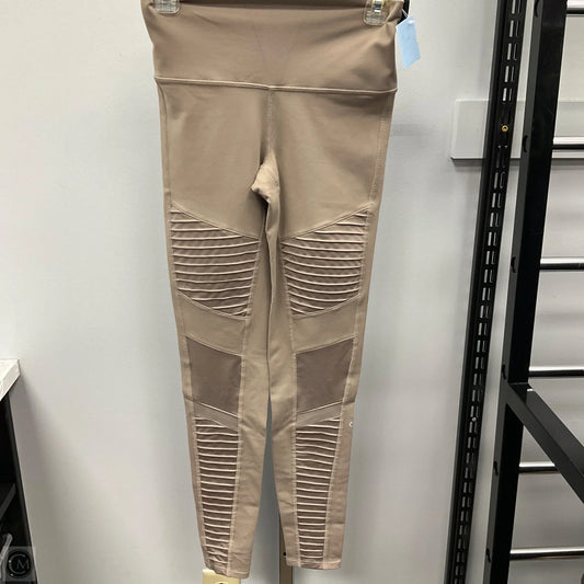 Athletic Leggings By Alo In Taupe, Size: M
