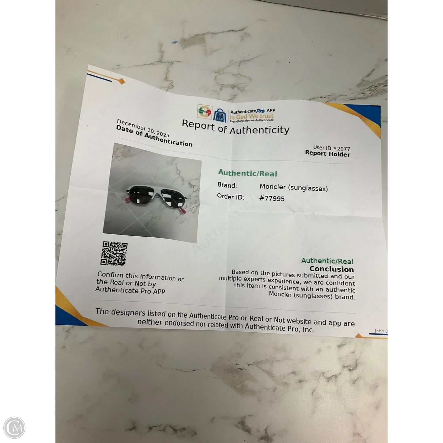 Sunglasses Luxury Designer By Moncler