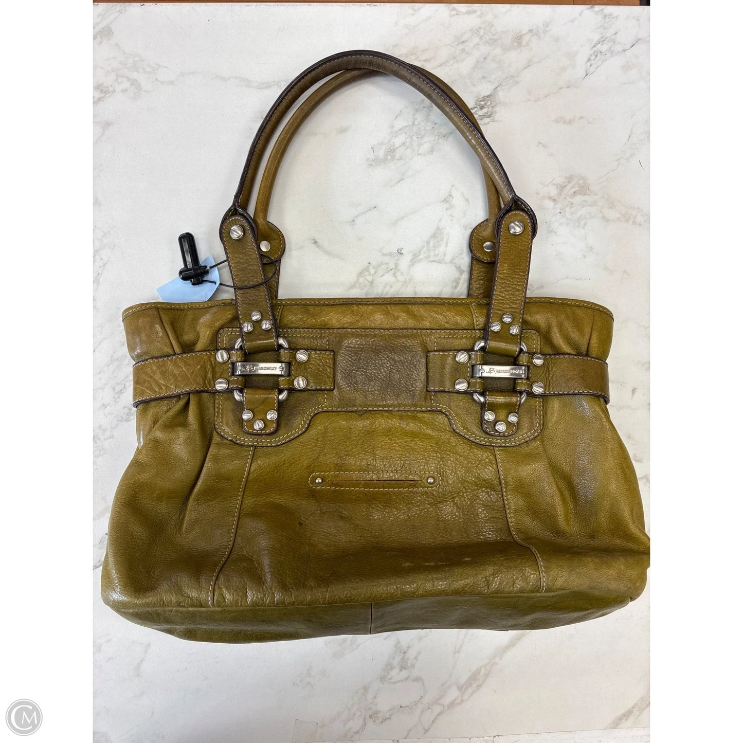 Handbag Leather By B. Makowsky, Size: Medium