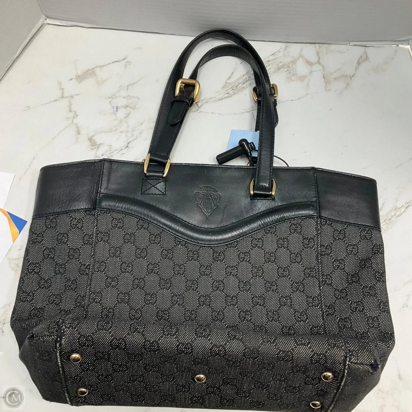 Tote Luxury Designer By Gucci, Size: Medium