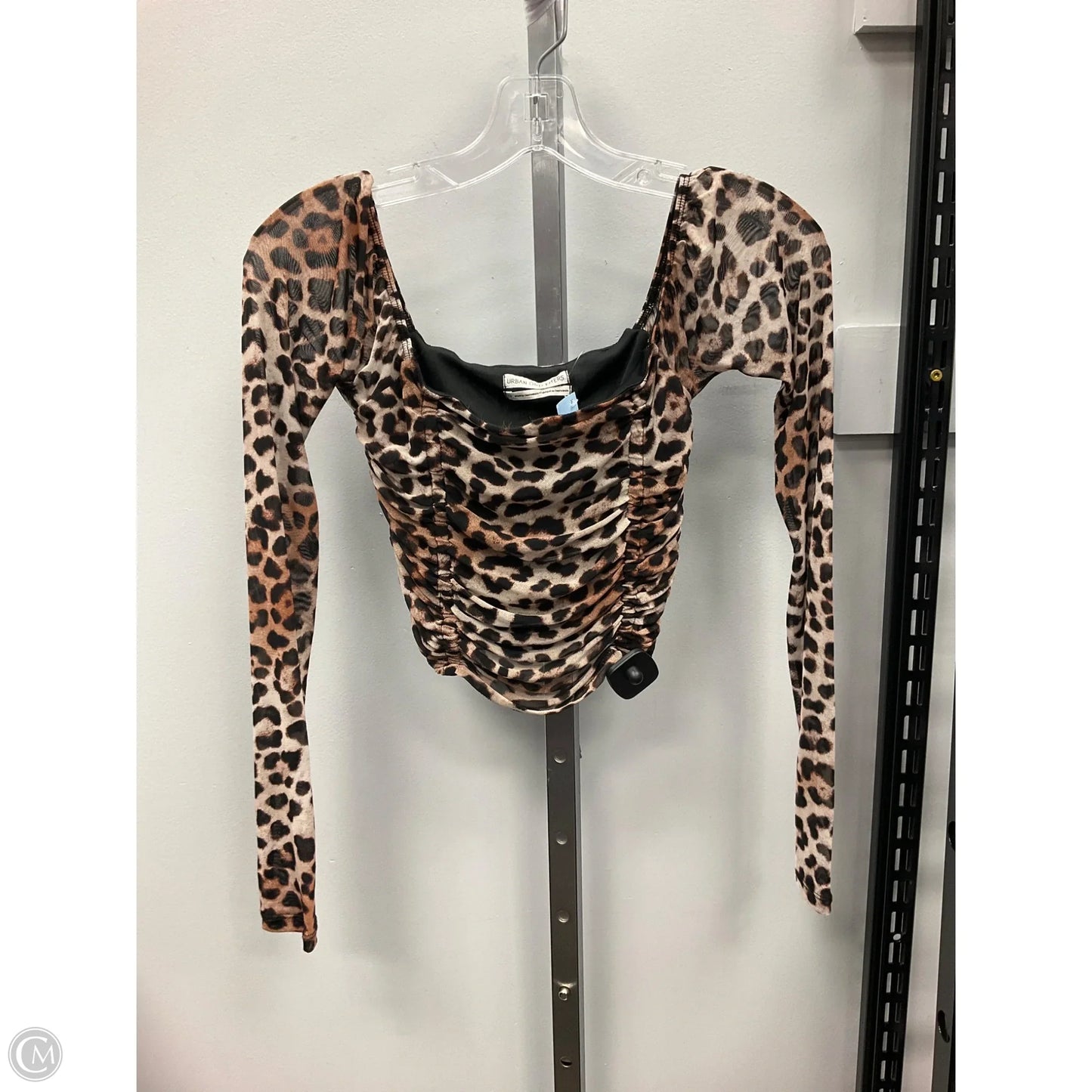 Top Long Sleeve By Urban Outfitters In Animal Print, Size: S