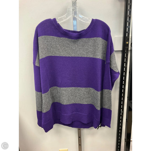 Sweater By Lauren By Ralph Lauren In Striped Pattern, Size: L