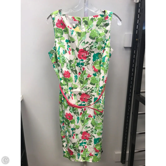 Dress Casual Midi By Charter Club In Floral Print, Size: 14p