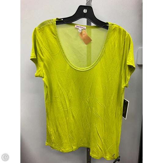 Top Short Sleeve By Juicy Couture In Chartreuse, Size: M