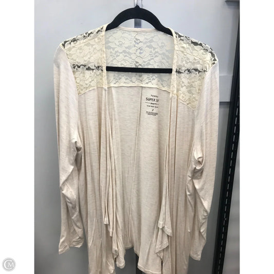 Cardigan By Torrid In Cream, Size: 2x