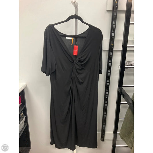 Dress Casual Midi By Avenue In Black, Size: 2x