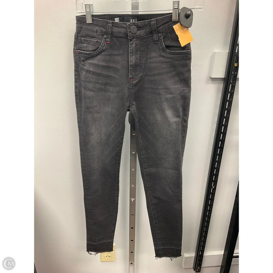 Jeans Skinny By Kut In Black Denim, Size: 0