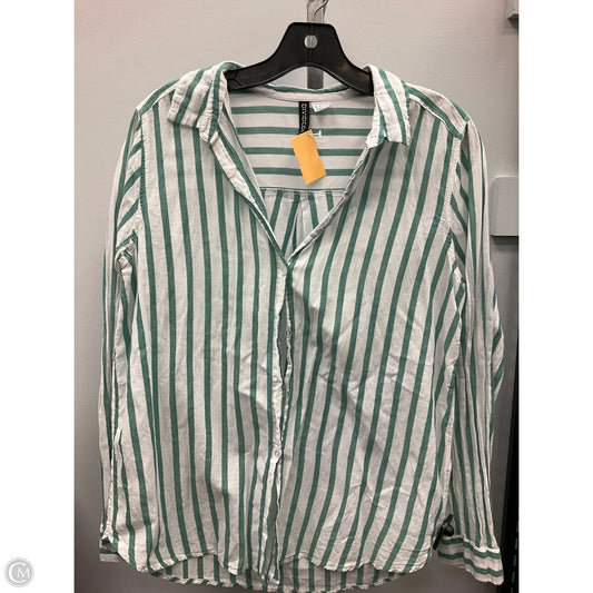 Top Long Sleeve By Divided In Striped Pattern, Size: 8