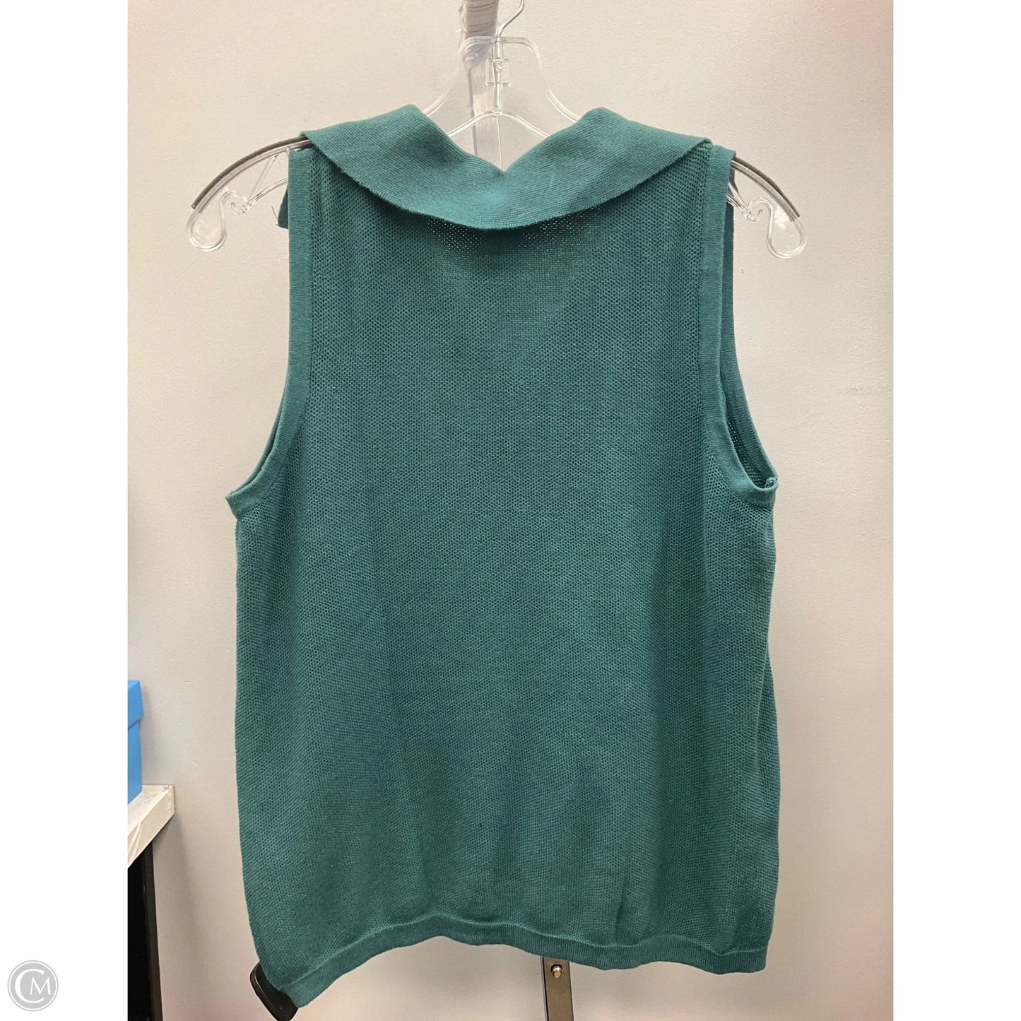 Top Sleeveless By Loft In Teal, Size: M