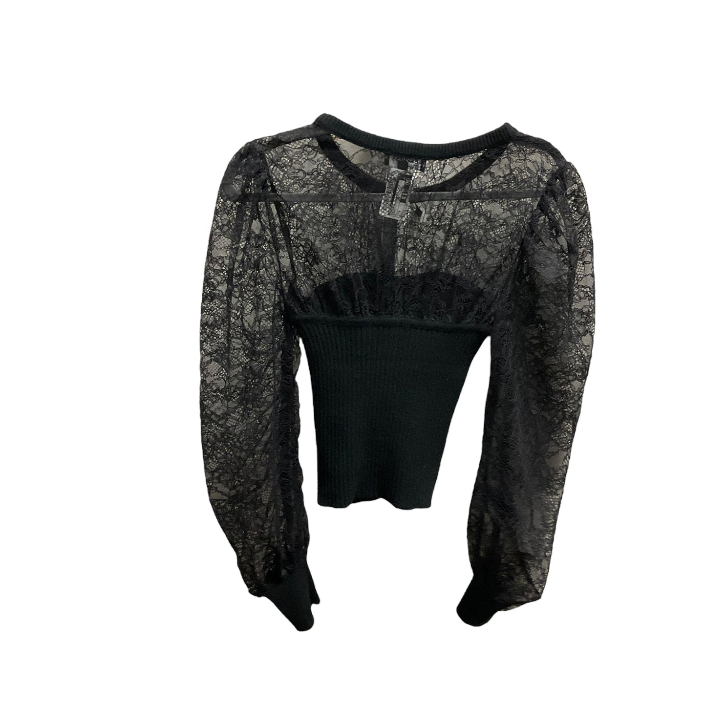 Top Long Sleeve By Express In Black, Size: S