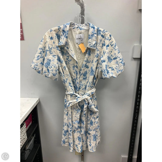 Dress Casual Short By Sam Edelman In Blue & Cream, Size: 8
