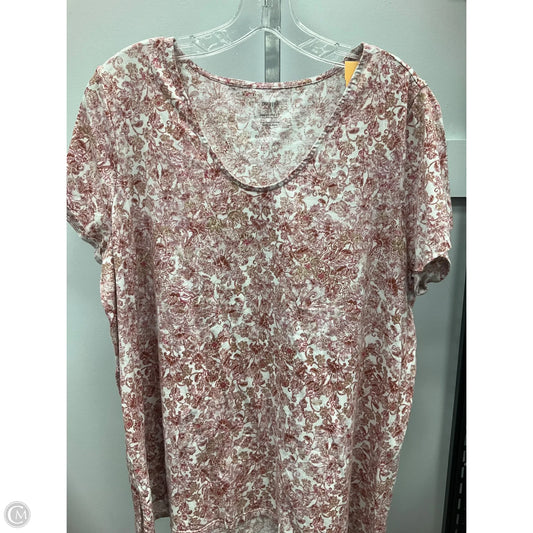 Top Short Sleeve By Pure Jill In Multi-colored, Size: Xl