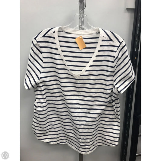 Top Short Sleeve Basic By Old Navy In Striped Pattern, Size: Xl