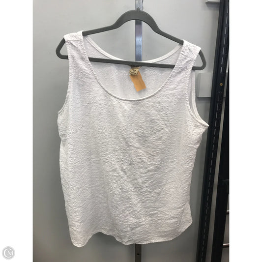 Top Sleeveless By Woolrich In White, Size: 2x