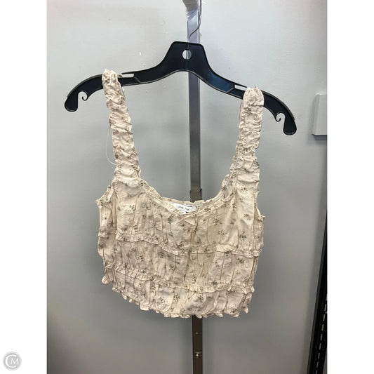 Top Sleeveless By Love Tree In Cream, Size: L