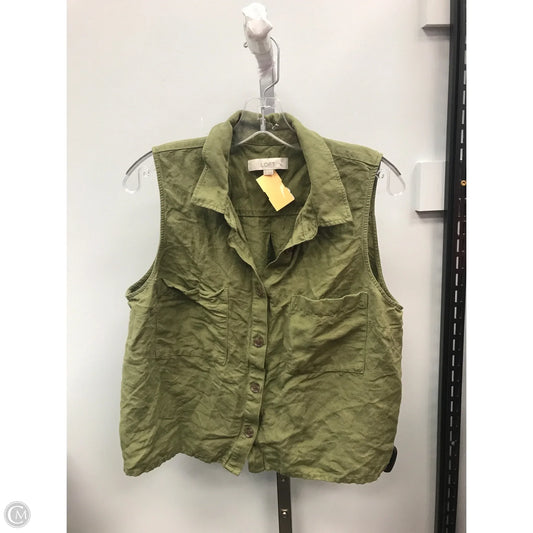 Top Sleeveless By Loft In Green, Size: Xl