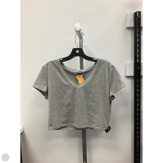 Top Short Sleeve Basic By Wild Fable In Grey, Size: L