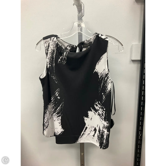 Top Sleeveless By Donna Karan In Black & White, Size: Sp