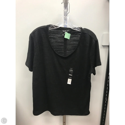 Top Short Sleeve By Simply Vera In Black, Size: Xl
