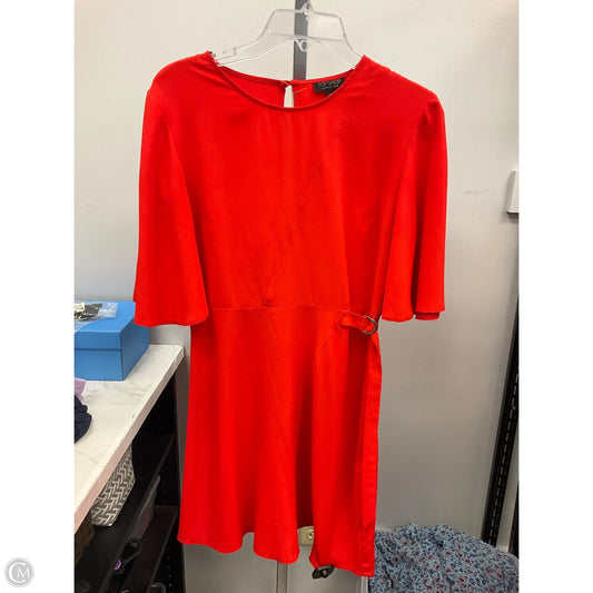 Dress Casual Short By Topshop In Orange, Size: 6