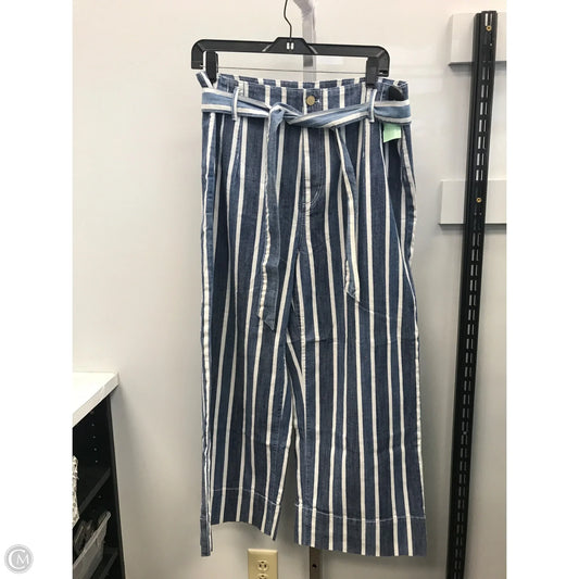 Jeans Wide Leg By Ann Taylor In Striped Pattern, Size: 12