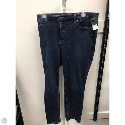 Jeans Skinny By Talbots In Blue Denim, Size: 18