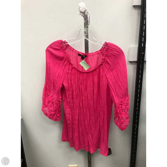 Top Short Sleeve By Zac And Rachel In Pink, Size: S