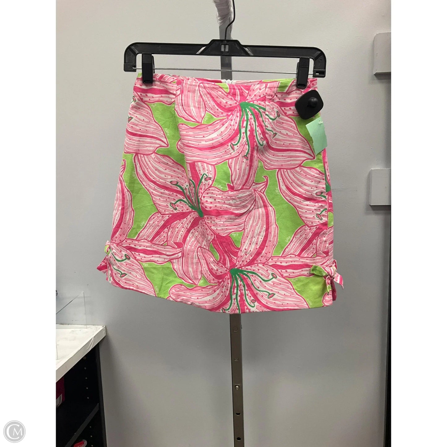 Skirt Designer By Lilly Pulitzer In Green & Pink, Size: 2