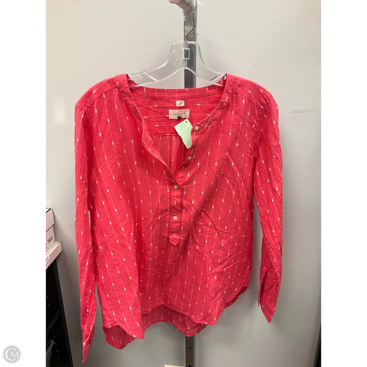 Top Long Sleeve By Loft In Pink, Size: M