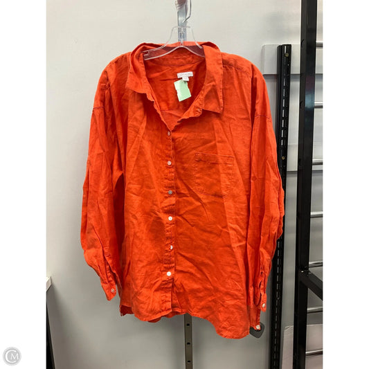 Top Long Sleeve By J. Jill In Orange, Size: 3x