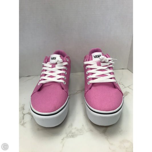 Shoes Sneakers Platform By Vans In Pink, Size: 9