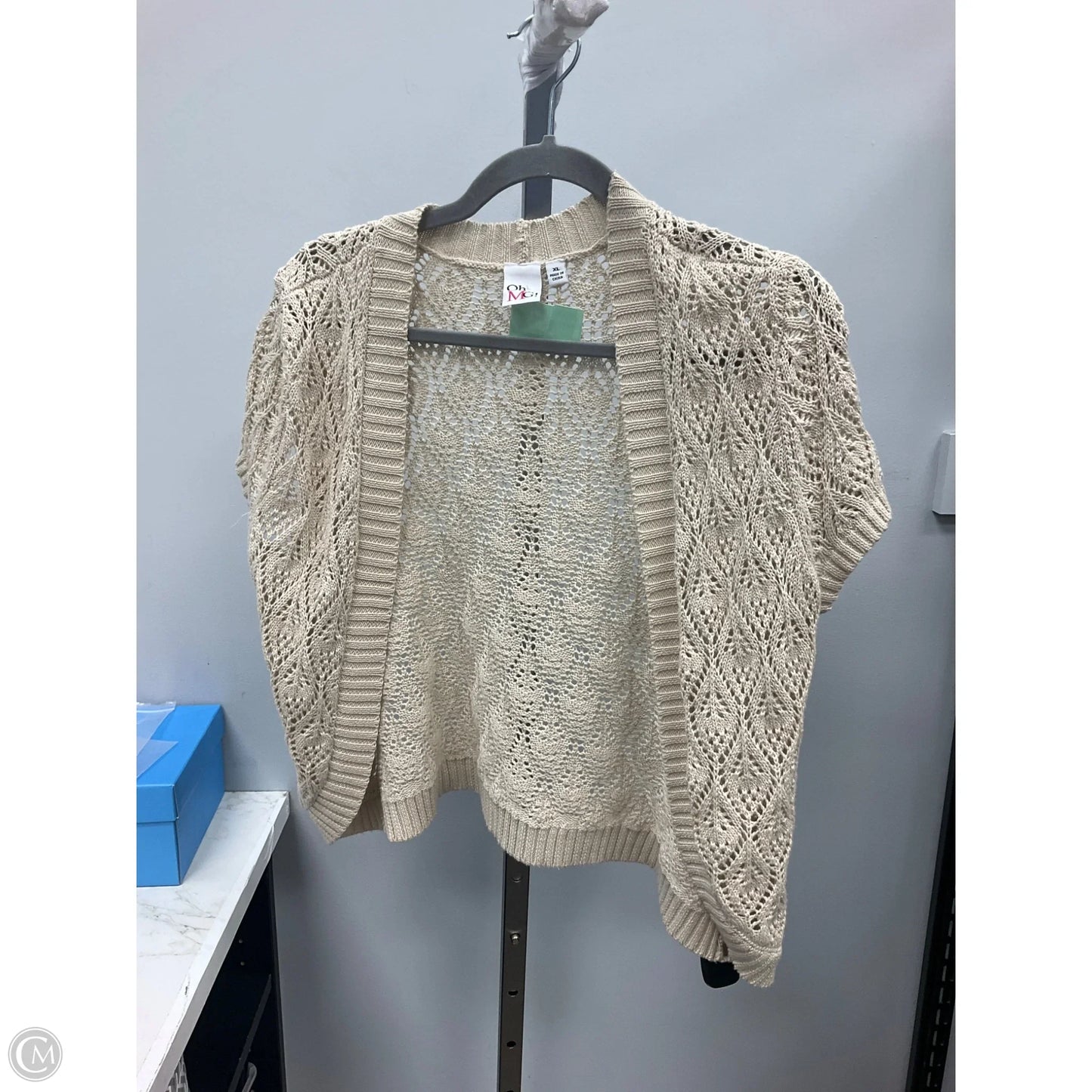 Sweater Cardigan By Clothes Mentor In Tan, Size: Xl