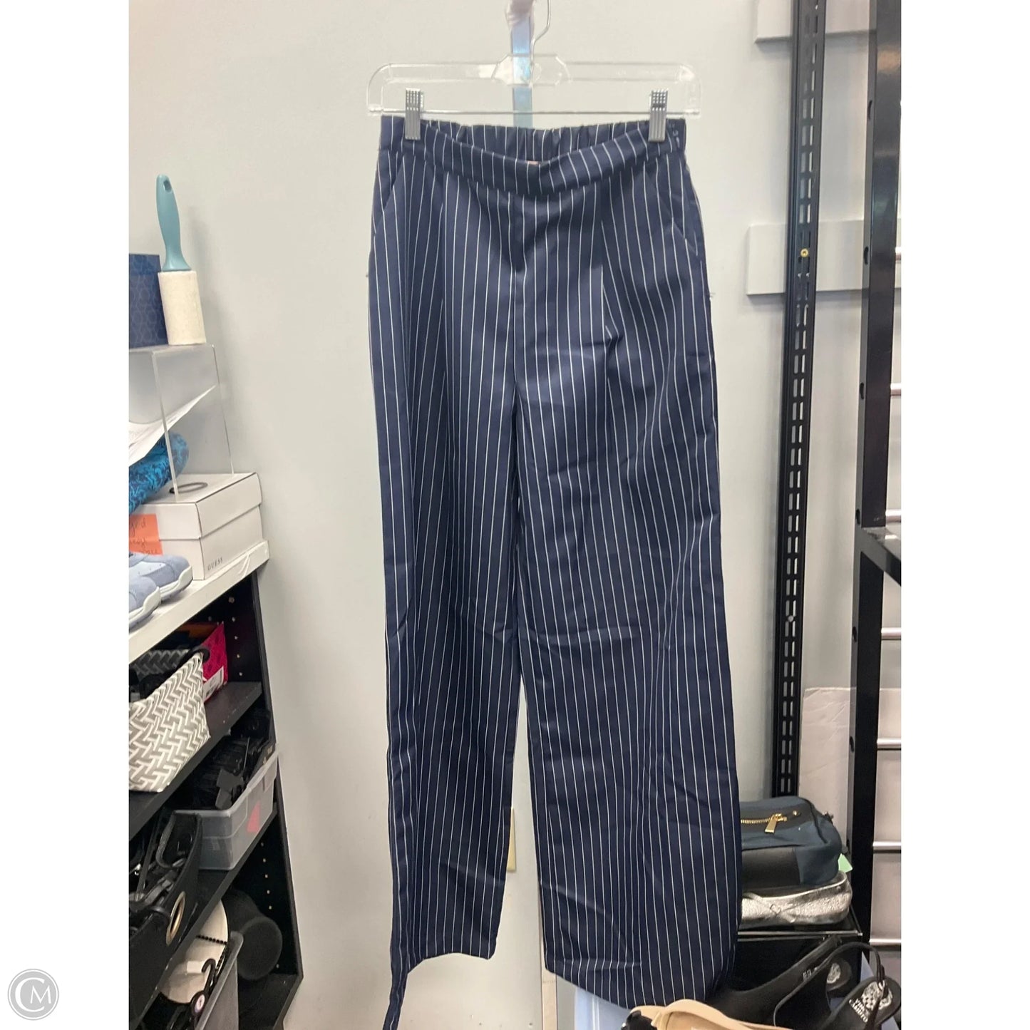 Pants Wide Leg By Clothes Mentor In Blue & White, Size: S