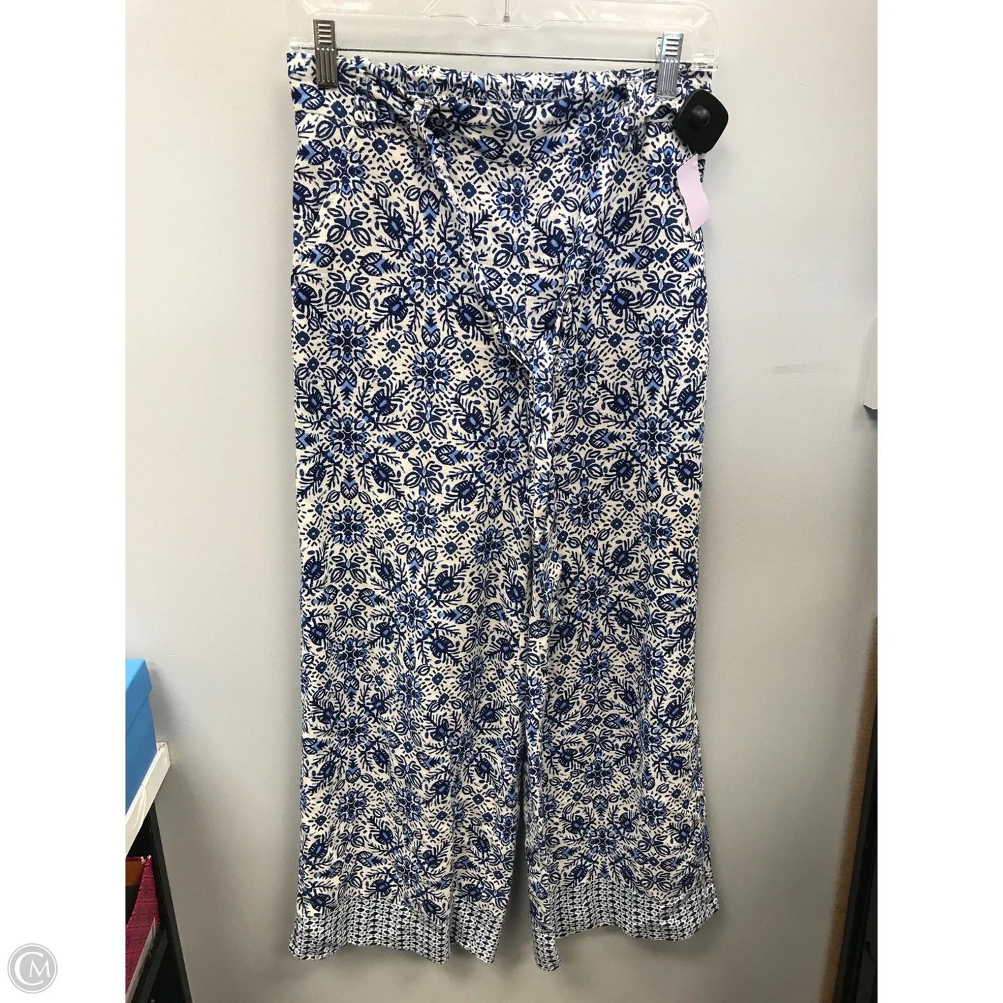 Pants Wide Leg By Joie In Blue & Cream, Size: 2