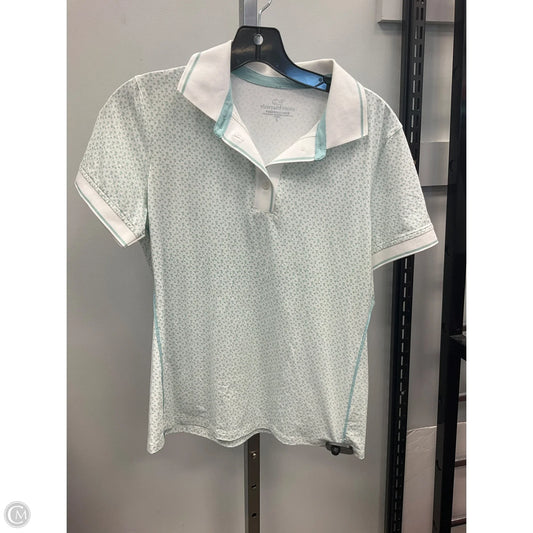 Top Short Sleeve By Vineyard Vines In Blue & White, Size: S