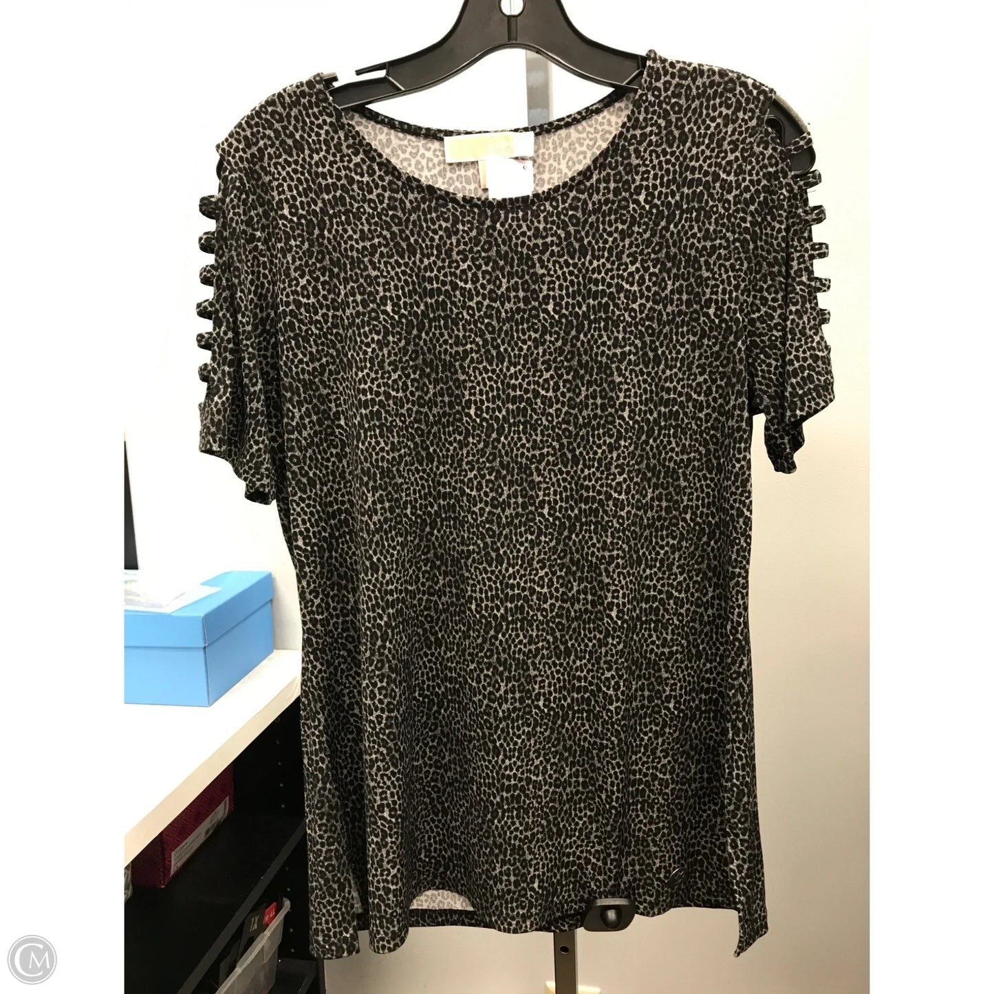 Top Short Sleeve By Michael By Michael Kors In Animal Print, Size: S