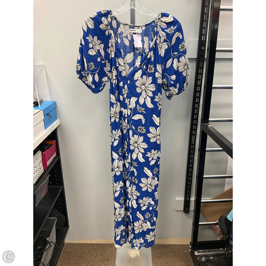 Dress Casual Midi By Sonoma In Blue & White, Size: S