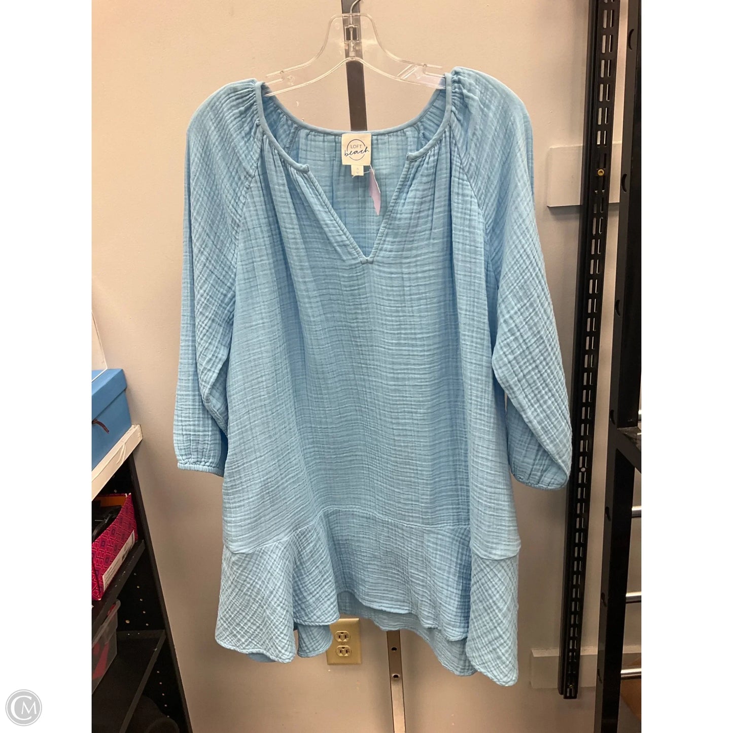 Swimwear Cover-up By Loft In Blue, Size: S