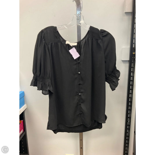 Top Short Sleeve By Loft In Black, Size: Xs