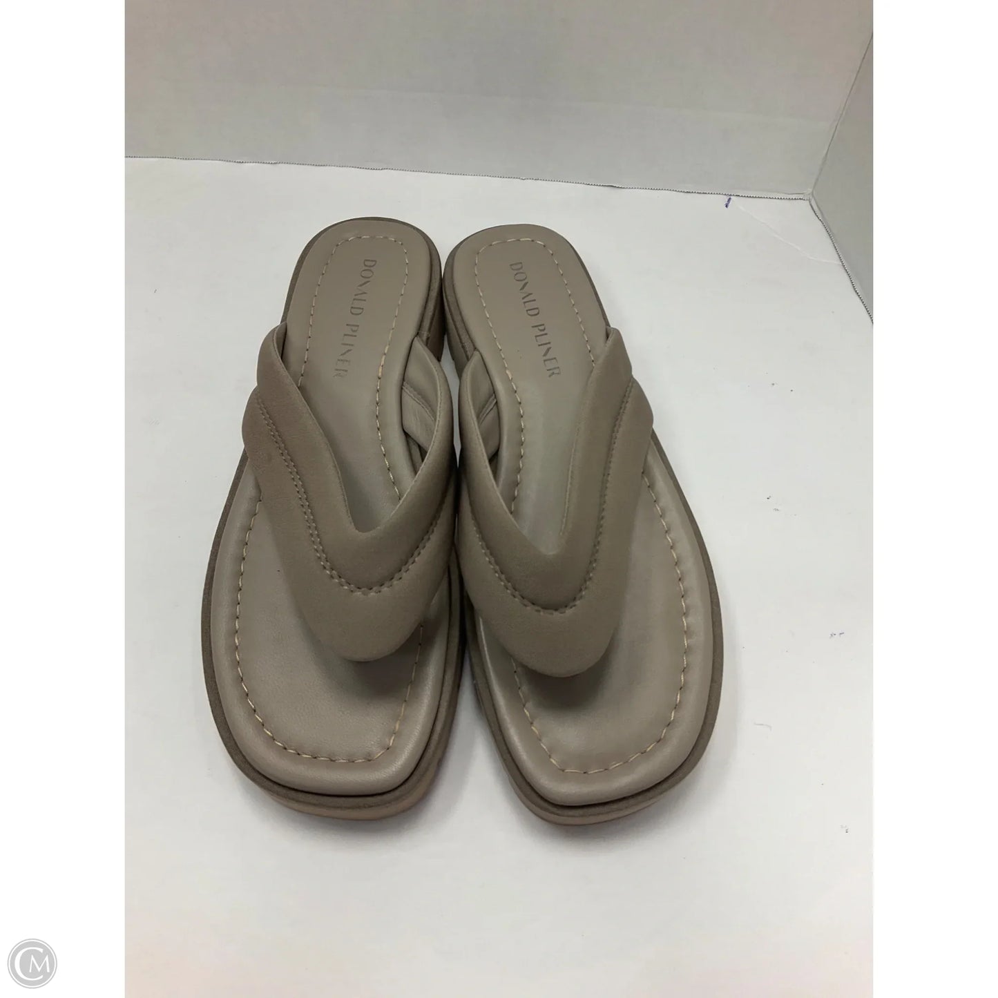 Sandals Heels Platform By Donald Pliner In Taupe, Size: 8