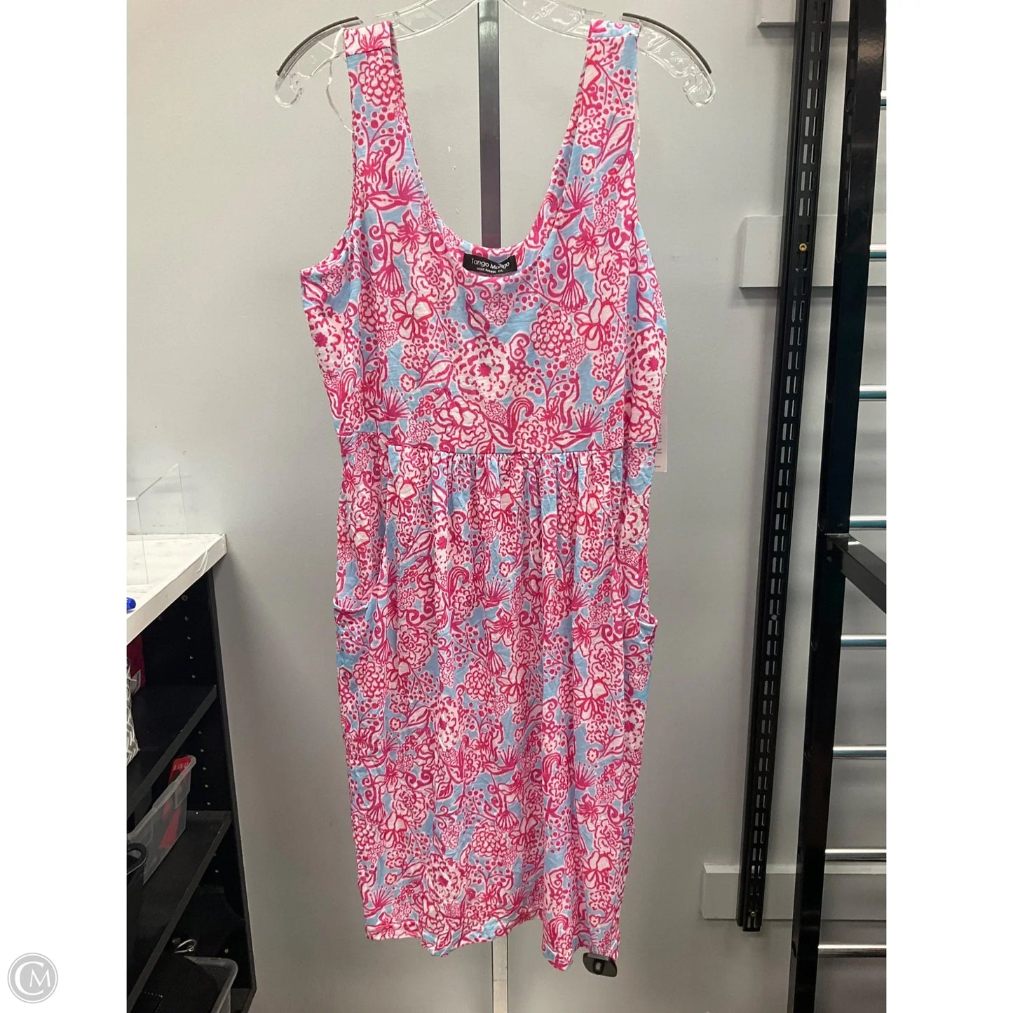 Dress Casual Short By Clothes Mentor In Blue & Pink, Size: L