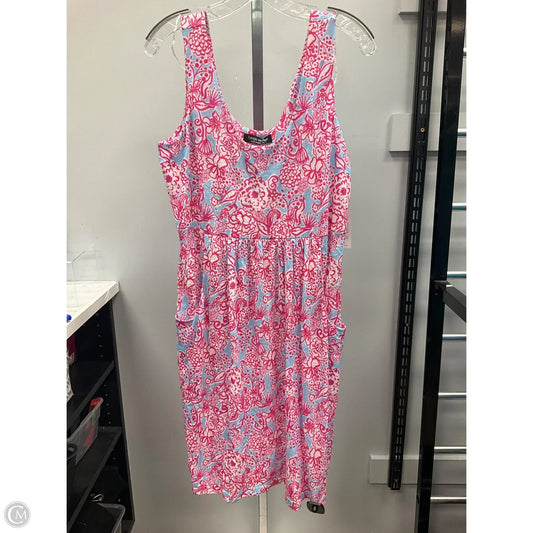 Dress Casual Short By Clothes Mentor In Blue & Pink, Size: L