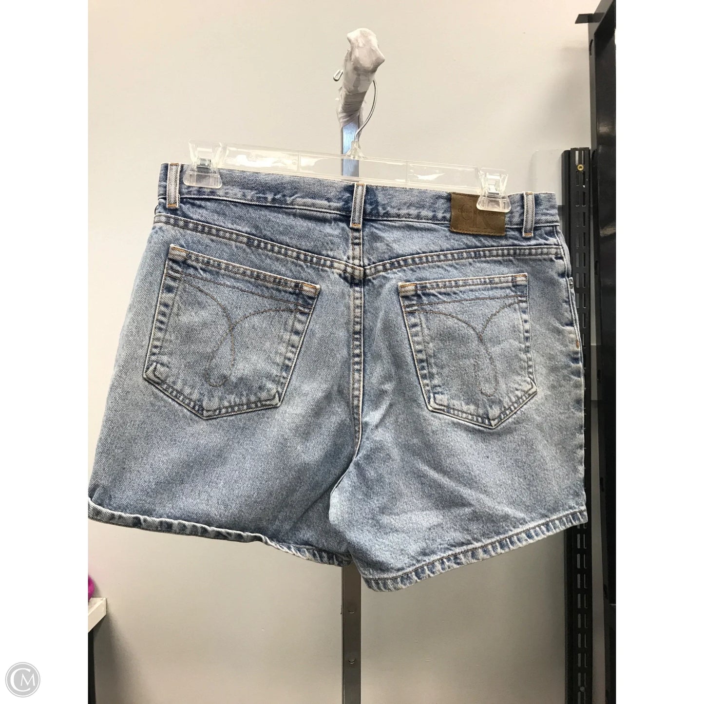 Shorts By Calvin Klein In Blue Denim, Size: 14