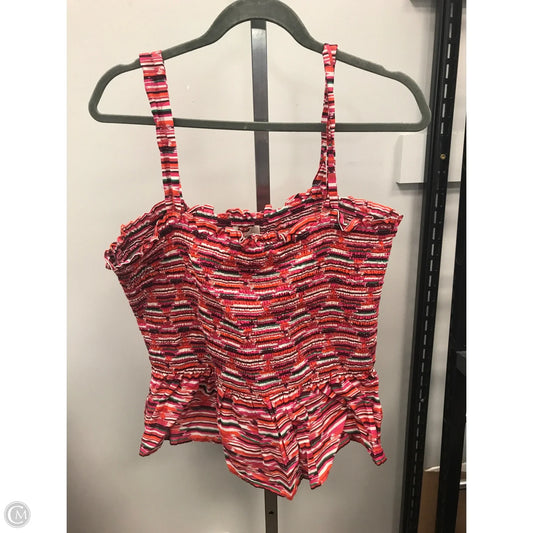 Top Sleeveless By Loft In Multi-colored, Size: Xl