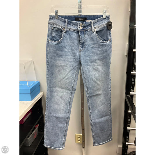 Jeans Straight By Hudson In Blue Denim, Size: 4